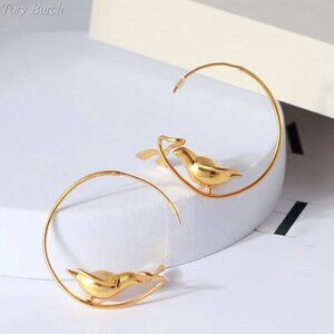 Tory Burch matte gold earrings